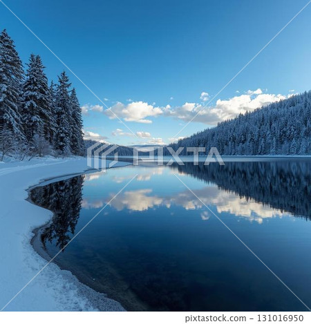 A winter natural landscape with clear air and silence 131016950