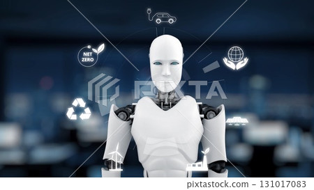AI Driving Net Zero Goals and Sustainable Business Solutions. Kernel 131017083