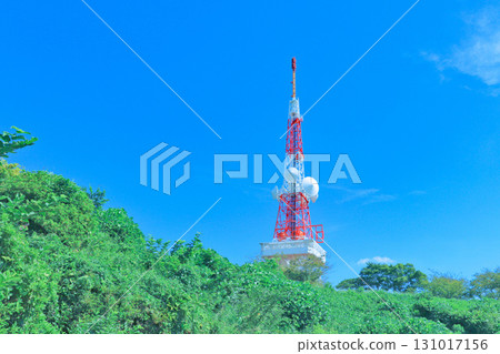 湘南台的樹木和電視塔 131017156