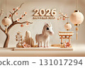 2026_新年賀卡_材料_馬_108_馬_3D_馬 131017294