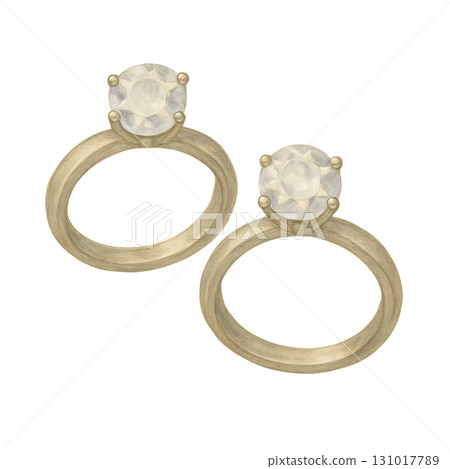 [婚禮] 結婚戒指插畫/鑽石 131017789