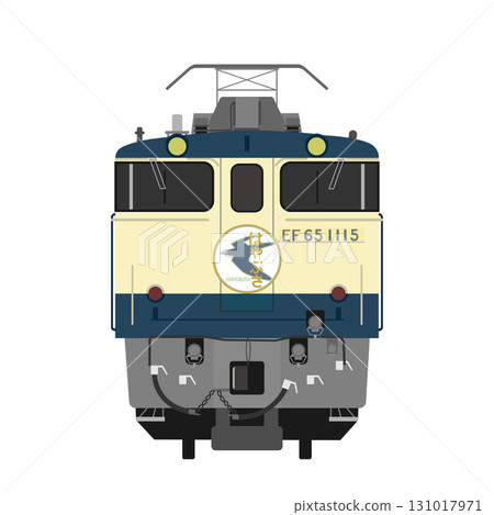 帶有「隼號」頭標的 EF65 電力機車正面向量圖 131017971