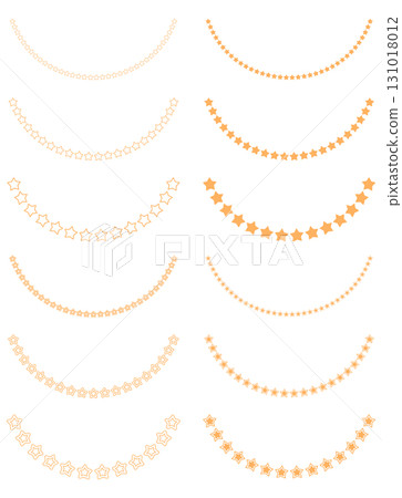Orange star garland decorative border set 131018012