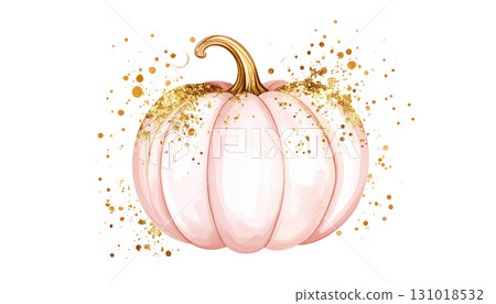 Beautiful pumpkin icon illustration isolated on white background. Beautiful pumpkin icon illustration isolated on white background. 131018532
