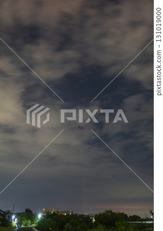 Beautiful scenery of early autumn dawn in Okayama City, Okayama Prefecture, Japan 131019000