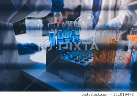 Researchers working in the clinical laboratory Researchers working in the clinical laboratory 131019478