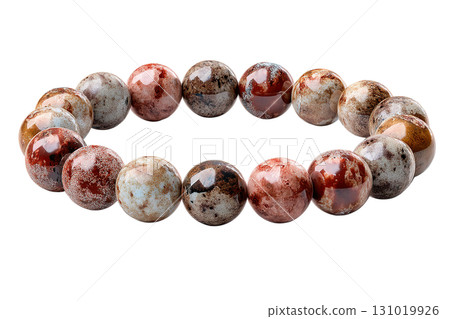 Red jasper beaded bracelet. AI-generated item Red jasper beaded bracelet. AI-generated item 131019926