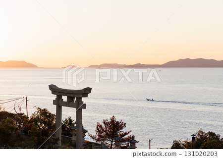 The torii gate of Iwatsuhime Shrine in Ako Misaki The torii gate of Iwatsuhime Shrine in Ako Misaki 131020203