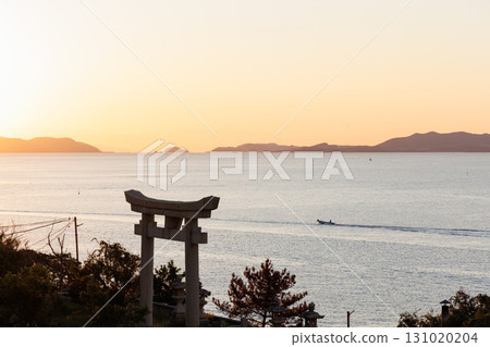 The torii gate of Iwatsuhime Shrine in Ako Misaki The torii gate of Iwatsuhime Shrine in Ako Misaki 131020204