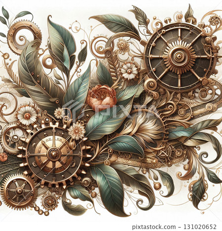 Metallic design art with ivy 131020652