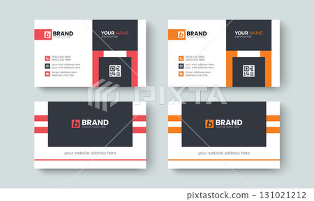 Professional corporate business card or visiting card design template. Creative design for identity card, contact, branding, stationery design layout template. Professional corporate business card or visiting card design template. Creative design for identity card, contact, branding, stationery design layout template. 131021212