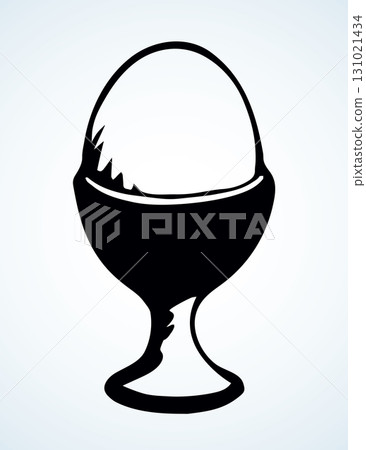 Egg in the cup. Vector drawing Egg in the cup. Vector drawing 131021434