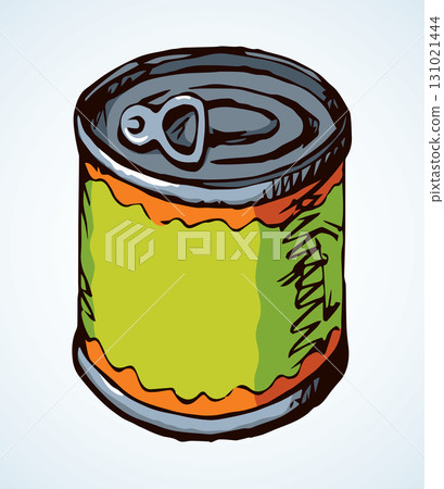 Fish Can. Vector drawing icon 131021444