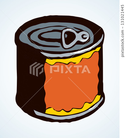 Fish Can. Vector drawing icon 131021445