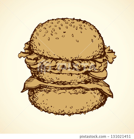 Hamburger. Vector drawing Hamburger. Vector drawing 131021451