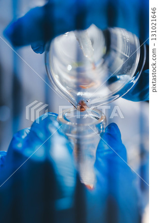 Researchers working in the clinical laboratory 131021646