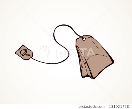 Tea bag. Vector drawing icon Tea bag. Vector drawing icon 131021738
