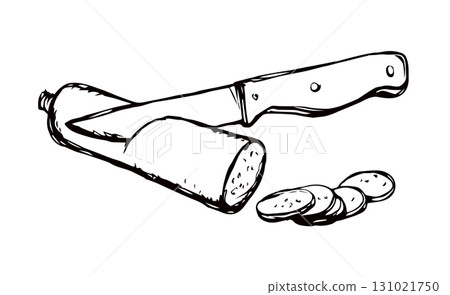 Sausage. Vector drawing Sausage. Vector drawing 131021750