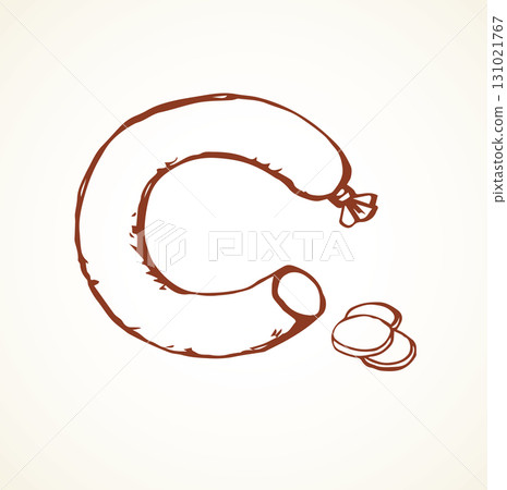 Sausage. Vector drawing 131021767
