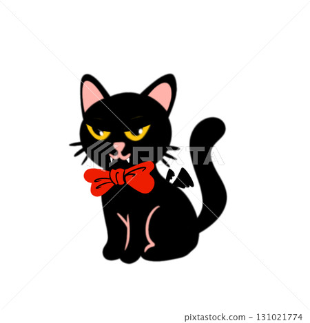 The Black cat Png Image for Pet or Halloween Concept. The Black cat Png Image for Pet or Halloween Concept. 131021774