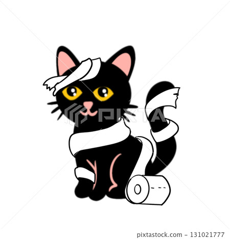 The Black cat Png Image for Pet or Halloween Concept. The Black cat Png Image for Pet or Halloween Concept. 131021777
