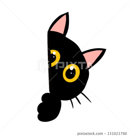 The Black cat Png Image for Pet or Halloween Concept. 131021780