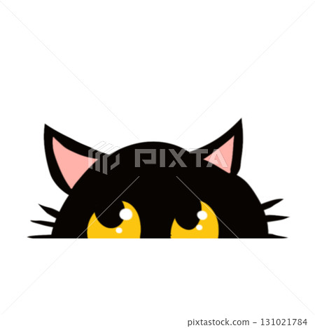 The Black cat Png Image for Pet or Halloween Concept. 131021784