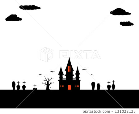 Autumn Halloween Spooky Mansion and Graveyard Frame 2 Autumn Halloween Spooky Mansion and Graveyard Frame 2 131022123