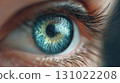 A macro close-up of a fantastic rainbow-colored eye 131022208