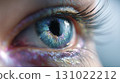 A macro close-up of a fantastic rainbow-colored eye 131022212