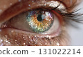 A macro close-up of a fantastic rainbow-colored eye 131022214