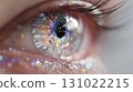 A macro close-up of a fantastic rainbow-colored eye 131022215