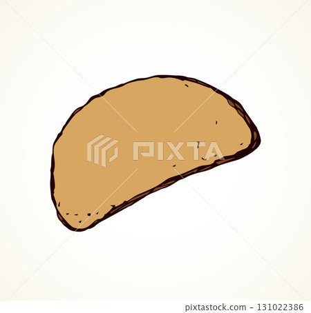 Piece of loaf. Vector drawing 131022386