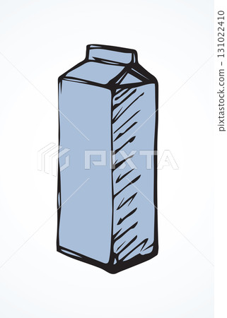 Carton milk packaging. Vector drawing 131022410