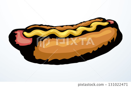 Hot Dog. Vector drawing food 131022471