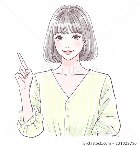 婦女和女孩的水彩和手繪插圖素材 131022756