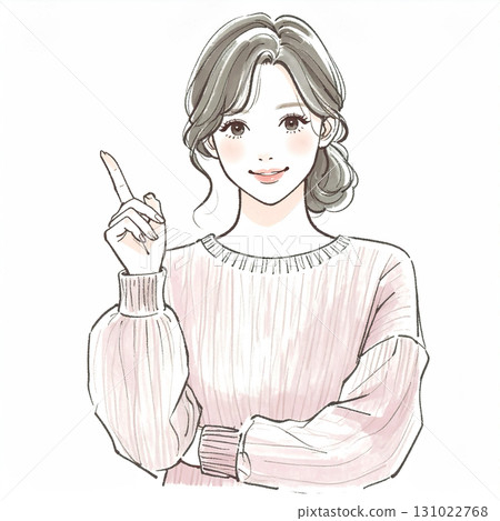 Watercolor and hand-drawn illustration material of women and girls Watercolor and hand-drawn illustration material of women and girls 131022768