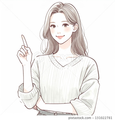 婦女和女孩的水彩和手繪插圖素材 婦女和女孩的水彩和手繪插圖素材 131022781