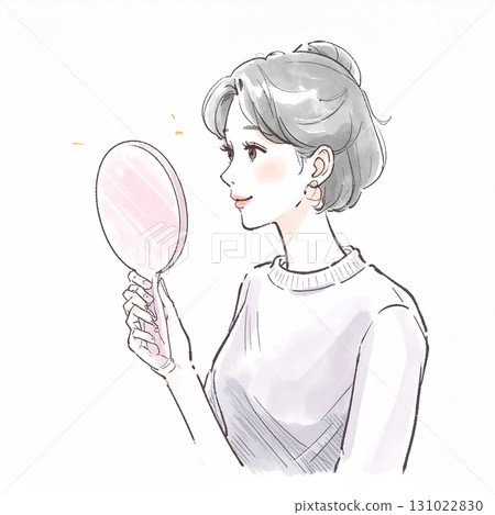 Watercolor and hand-drawn illustration material of women and girls 131022830