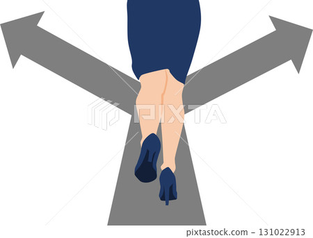 Illustration of a turning point in life Illustration of a turning point in life 131022913