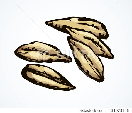 Wheat grains. Vector drawing Wheat grains. Vector drawing 131023156