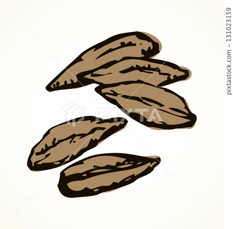 Wheat grains. Vector drawing Wheat grains. Vector drawing 131023159