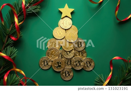 Bitcoin Christmas Tree, Finance Christmas Card Bitcoin Christmas Tree, Finance Christmas Card 131023191