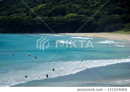 Emerald green sea and white sand beach Emerald green sea and white sand beach 131024068
