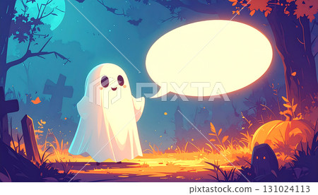 "AI-generated images" are simple Halloween ghost pictures with speech bubbles that you can enjoy talking about. 131024113