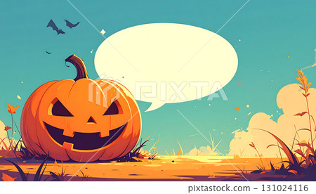 人工智慧生成的萬聖節秋葉和南瓜燈圖像 131024116