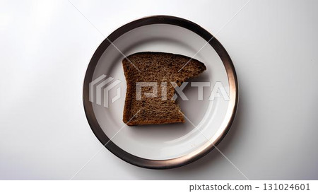 sliced bread on plate 131024601