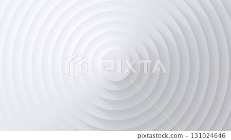 Minimalistic 3D abstract background with white concentric circles 131024646