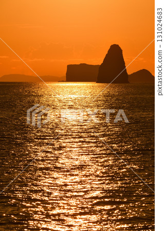 五島灘、角木灘和大角灘的夜景 131024683