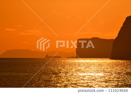 Evening view of Goto-nada, Kakuriki-nada, and Daikaku-nada Evening view of Goto-nada, Kakuriki-nada, and Daikaku-nada 131024688